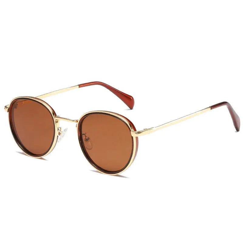 Round Frame Metal Sunglasses UV Protection Men Summer Women Retro Classic Stream Premium Sports T195 LHC