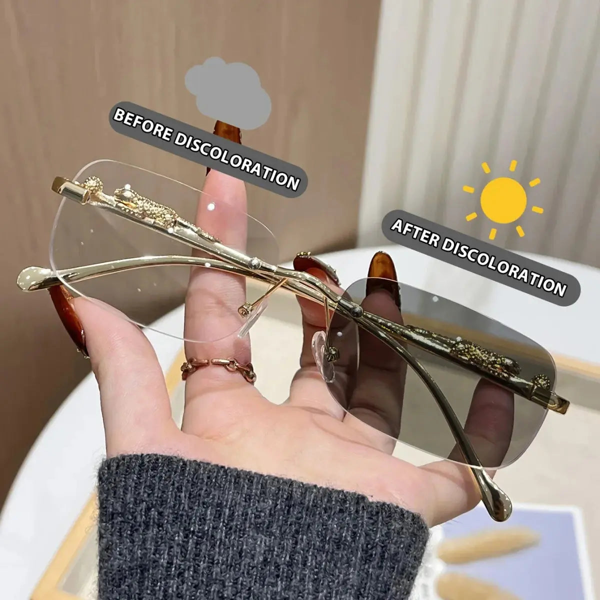 Retro color changing sunglasses summer LHC