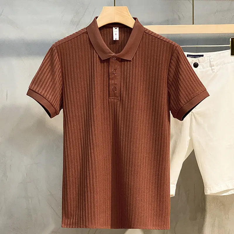 Men's High-End Polo Shirt - Summer Short Sleeve Stylish Lapel Tee LHC