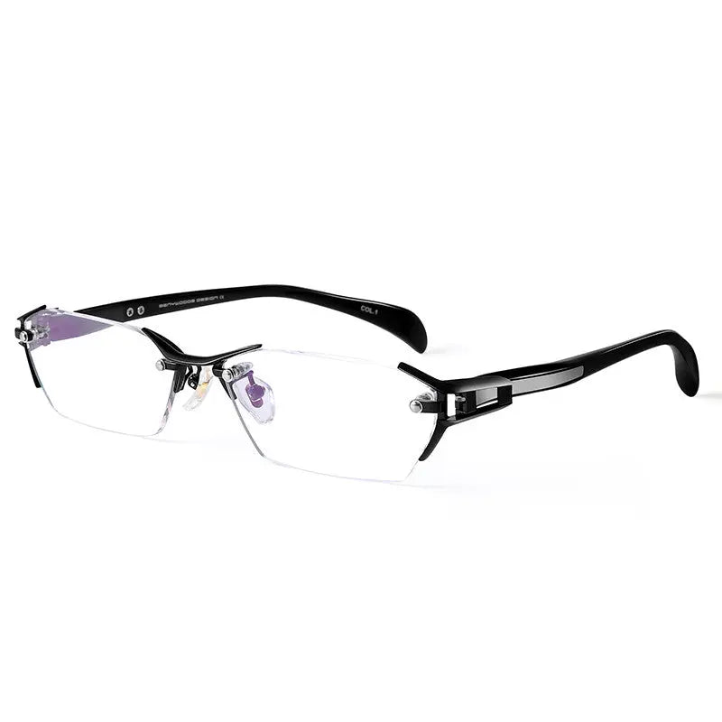 Glasses Frame Rimless Pure Titanium Glasses Frame Women LHC