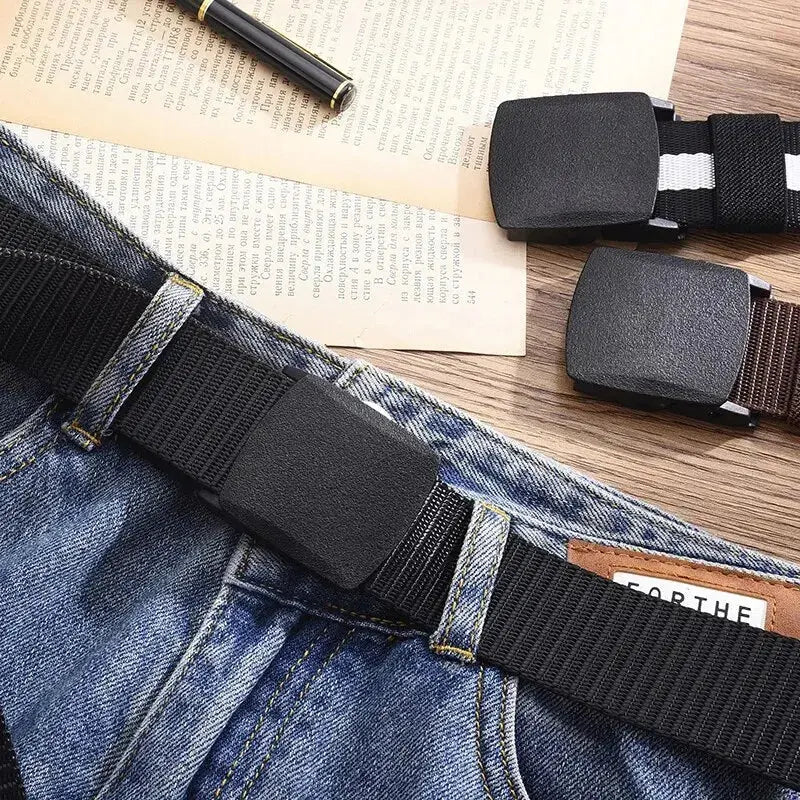 Men's Belt Outdoor Casual Canvas Belt Metal Free Training Nylon Tactical Belt With Pants Jeans Belt Sports Belts For Men Women LHC