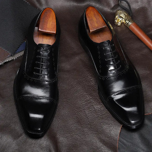 Business Casual Tie-headed Leather Men's Shoes LHC