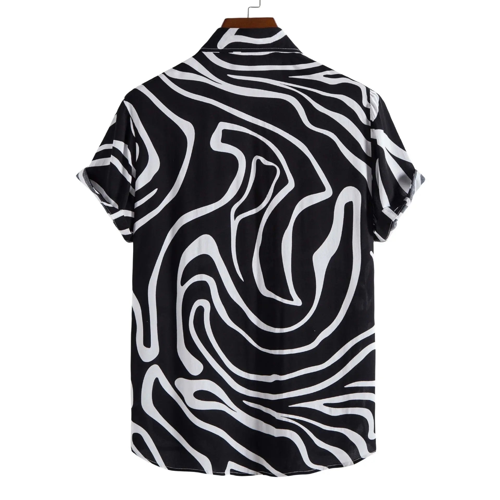 Men's Casual 3D Digital Print Short Sleeve Shirt LHC