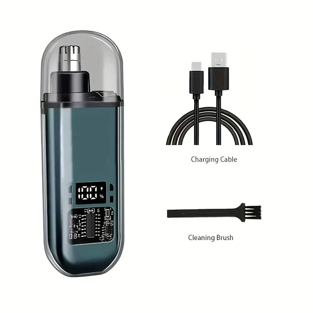 Suitable for men, USB charging nose and ear hair trimmer portable electric nose hair clipper, mini compact design, quick chargin LHC
