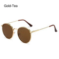 Fashion Vintage Round Sunglasses for Men Metal Frame Sun Glasses Retro Circle Hippie Eyewear Summer UV Protection Shades LHC