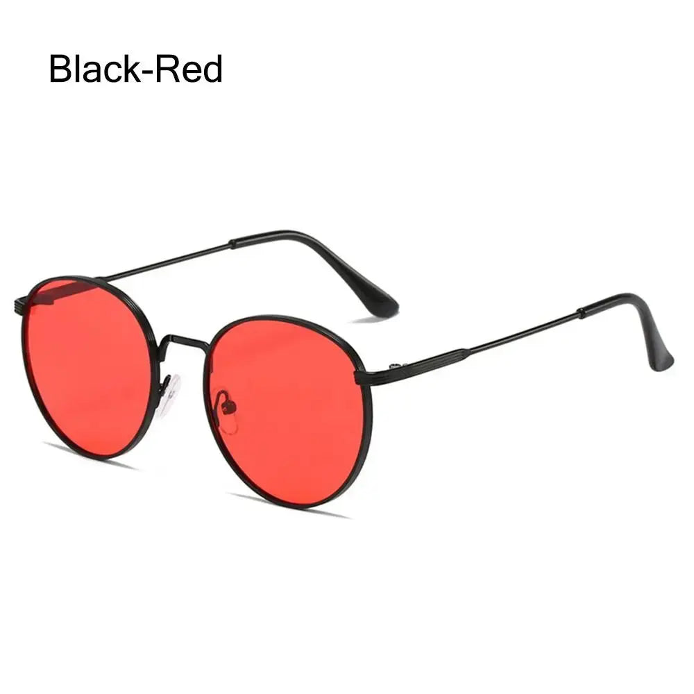 Fashion Vintage Round Sunglasses for Men Metal Frame Sun Glasses Retro Circle Hippie Eyewear Summer UV Protection Shades LHC