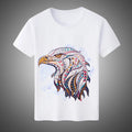 2019 Men's White Short Sleeve Digital Print T-Shirt LHC