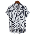 Men's Casual 3D Digital Print Short Sleeve Shirt LHC