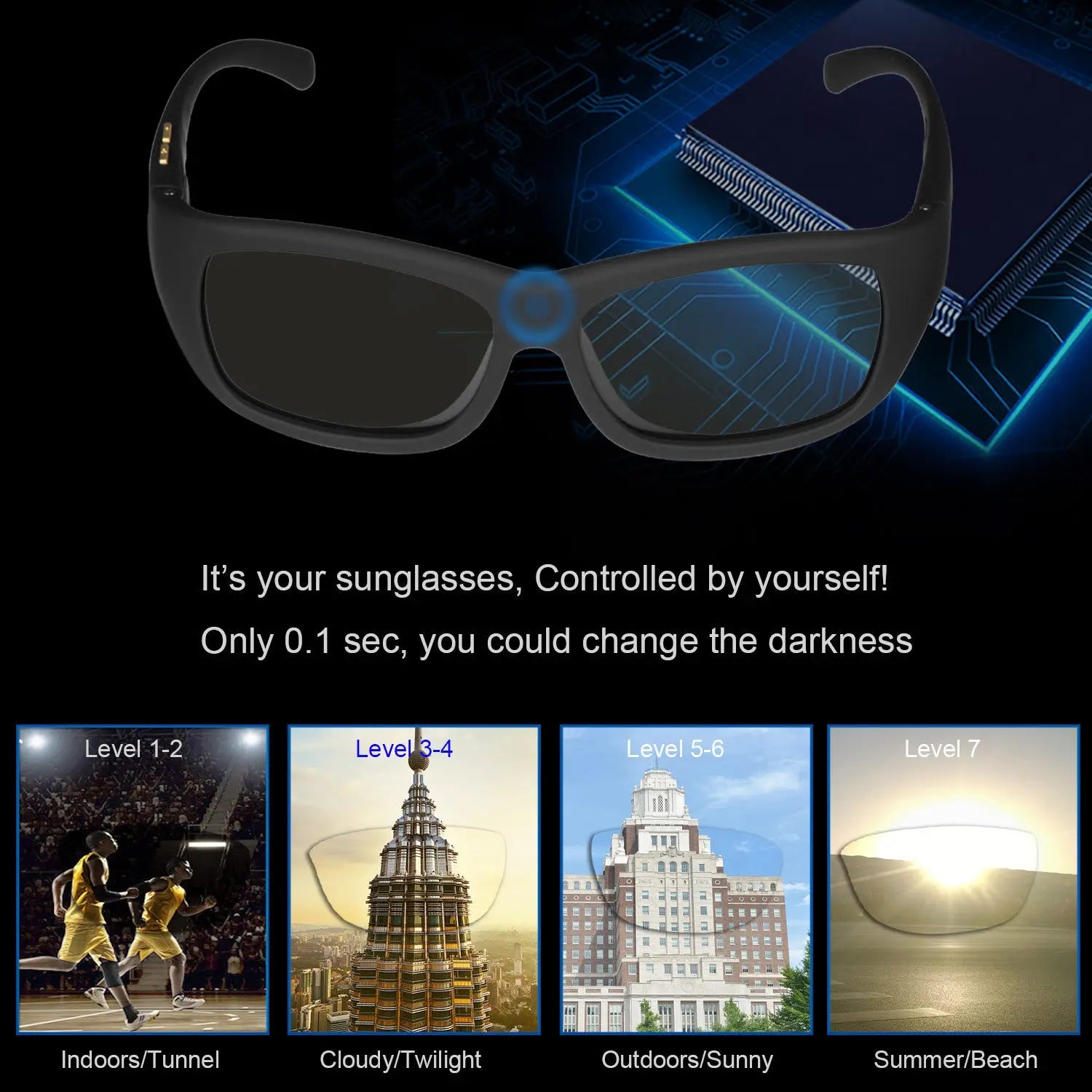 Color changing polarized sunglasses LHC