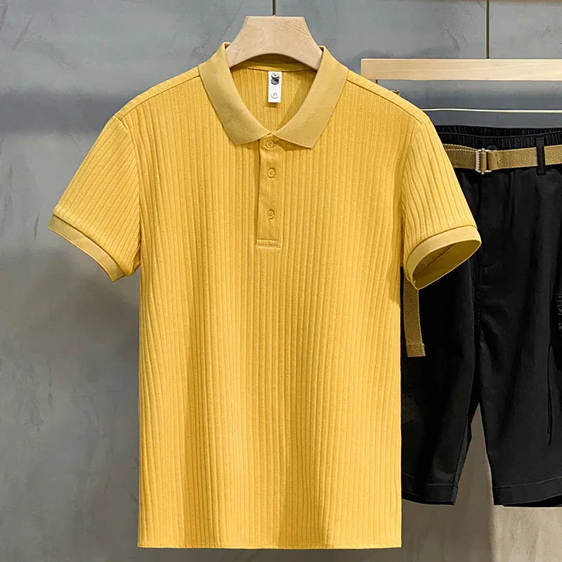 Men's High-End Polo Shirt - Summer Short Sleeve Stylish Lapel Tee LHC