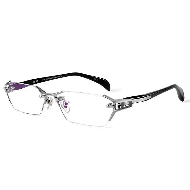 Glasses Frame Rimless Pure Titanium Glasses Frame Women LHC