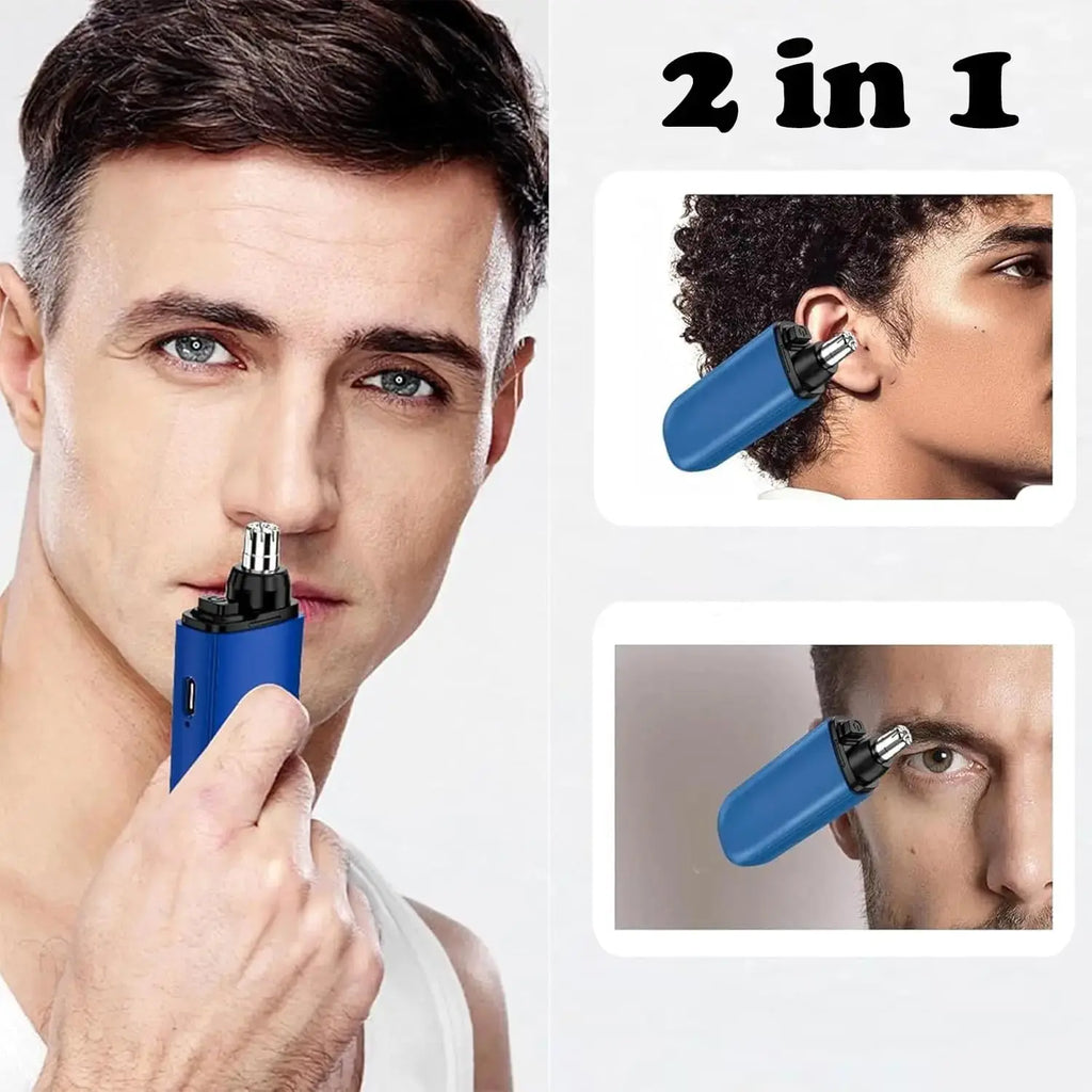 Suitable for men, USB charging nose and ear hair trimmer portable electric nose hair clipper, mini compact design, quick chargin LHC