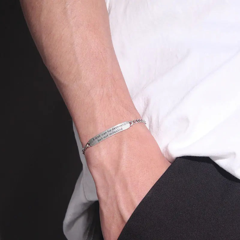Vintage Thai Silver Bracelet for Men's Fashion LHC