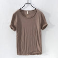 Men's Summer Solid Color Thin Short Sleeve T-Shirt LHC