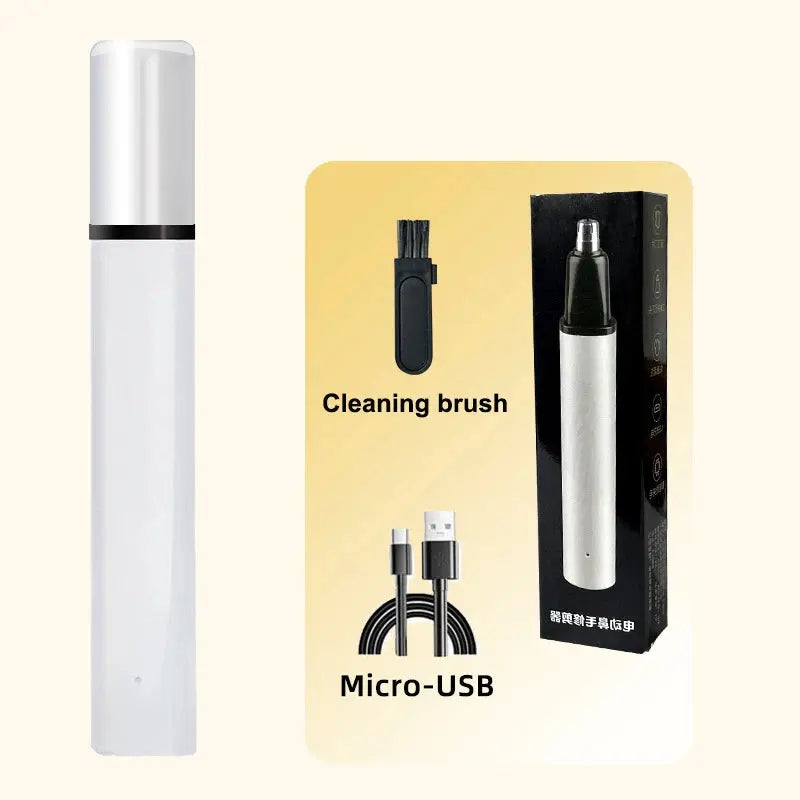 Suitable for men, USB charging nose and ear hair trimmer portable electric nose hair clipper, mini compact design, quick chargin LHC