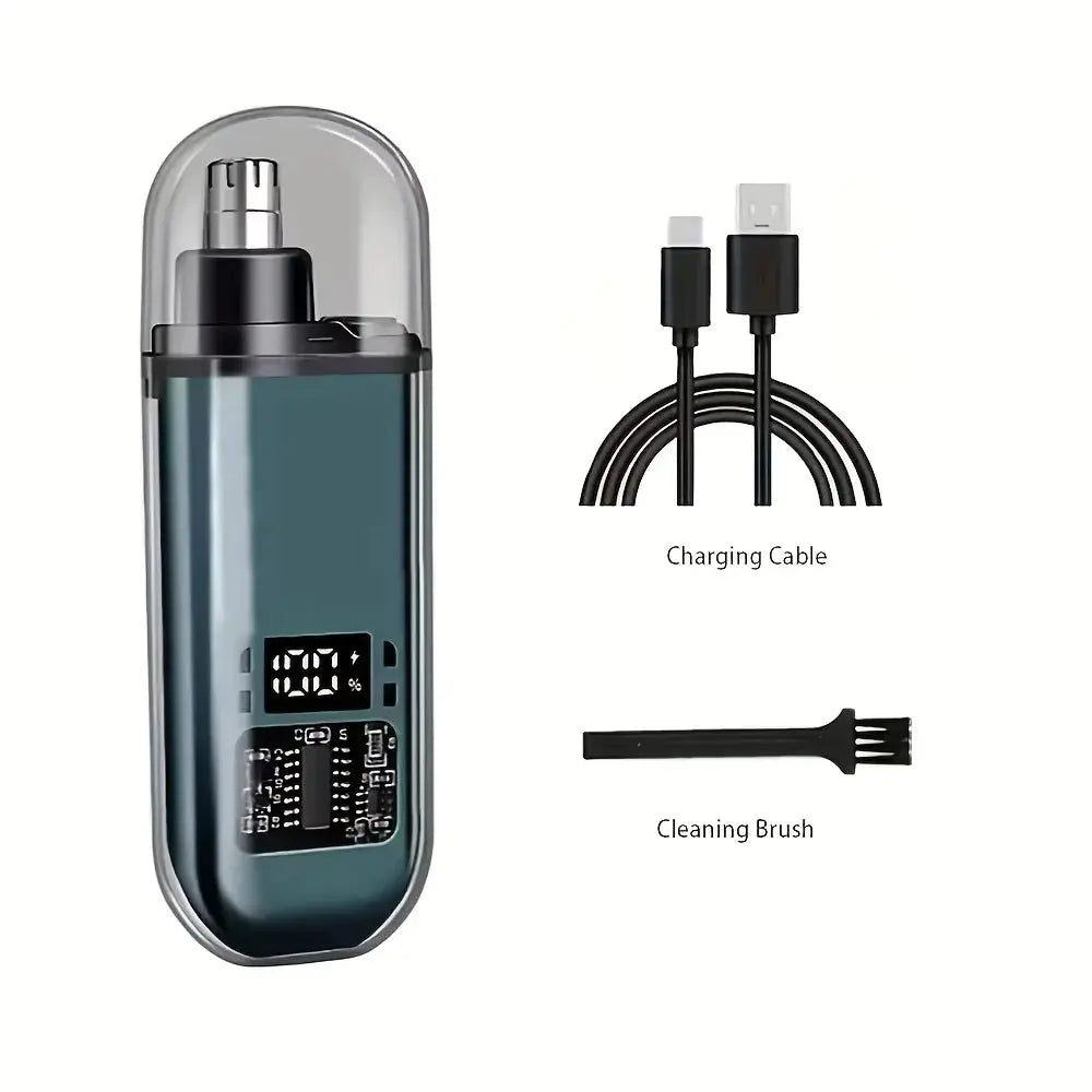 Suitable for men, USB charging nose and ear hair trimmer portable electric nose hair clipper, mini compact design, quick chargin LHC