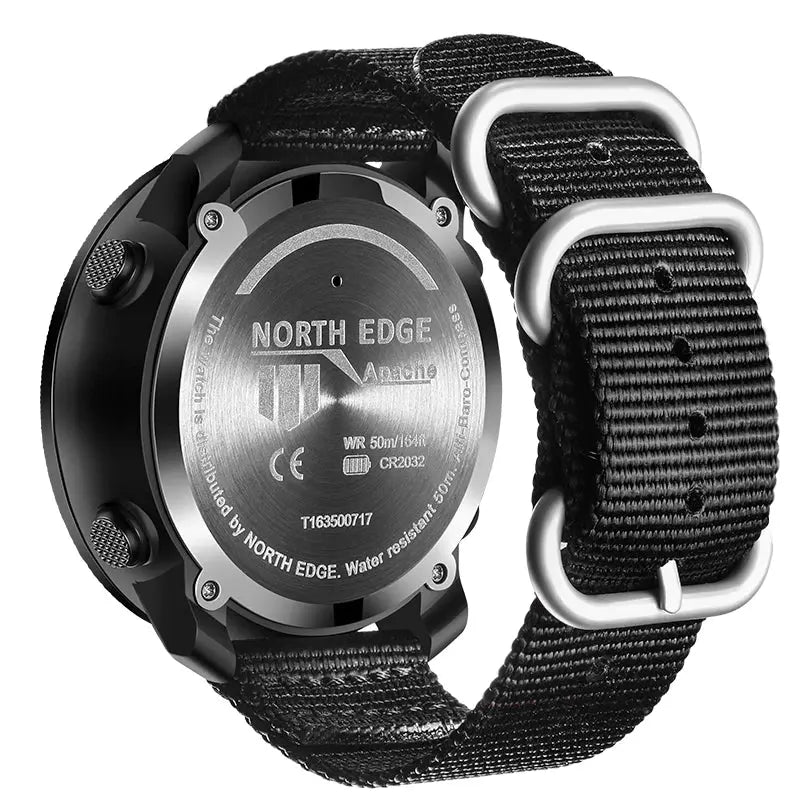 NORTH EDGE Men's sport Digital watch Hours Running Swimming Military Army watches Altimeter Barometer Compass waterproof 50m LHC