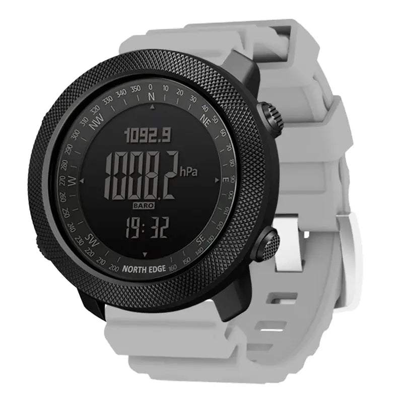 NORTH EDGE Men's sport Digital watch Hours Running Swimming Military Army watches Altimeter Barometer Compass waterproof 50m LHC