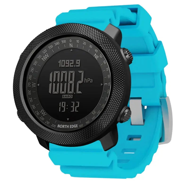 NORTH EDGE Men's sport Digital watch Hours Running Swimming Military Army watches Altimeter Barometer Compass waterproof 50m LHC