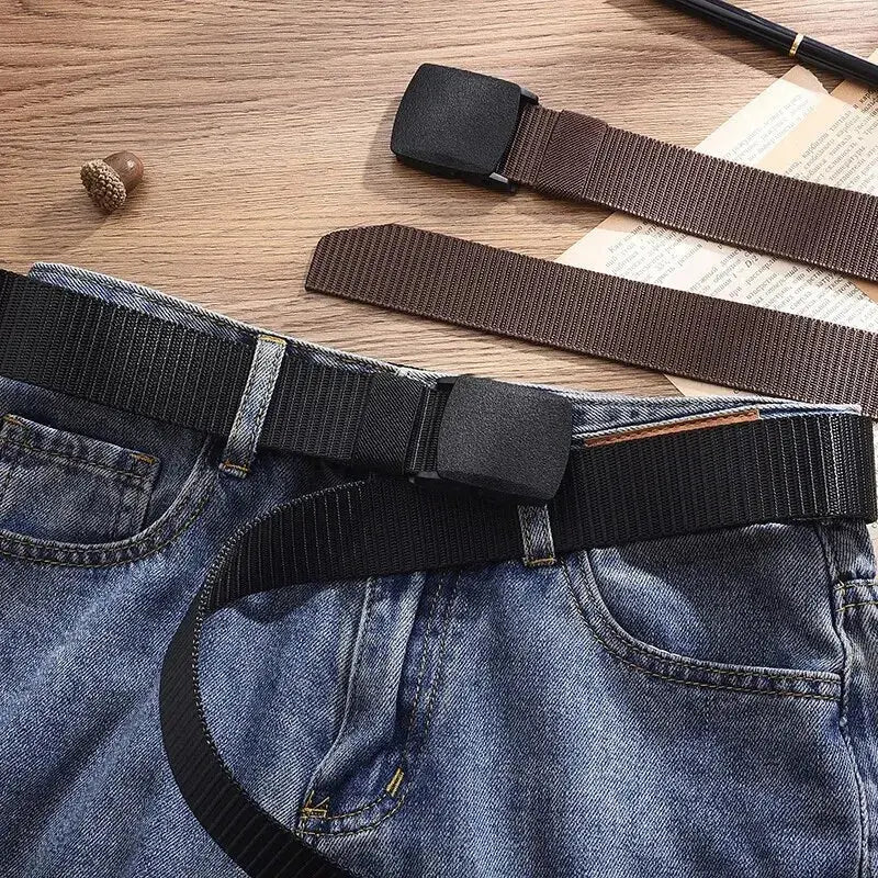 Men's Belt Outdoor Casual Canvas Belt Metal Free Training Nylon Tactical Belt With Pants Jeans Belt Sports Belts For Men Women LHC