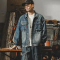 Trendy Loose Denim Jackets Man Cargo Cowboy Coat for Men High Quality Clothing Aesthetic Menswear One Piece Vintage Lxury Worn LHC