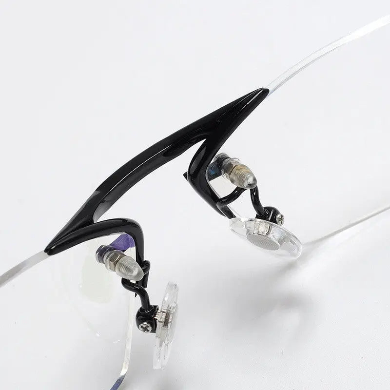 Glasses Frame Rimless Pure Titanium Glasses Frame Women LHC
