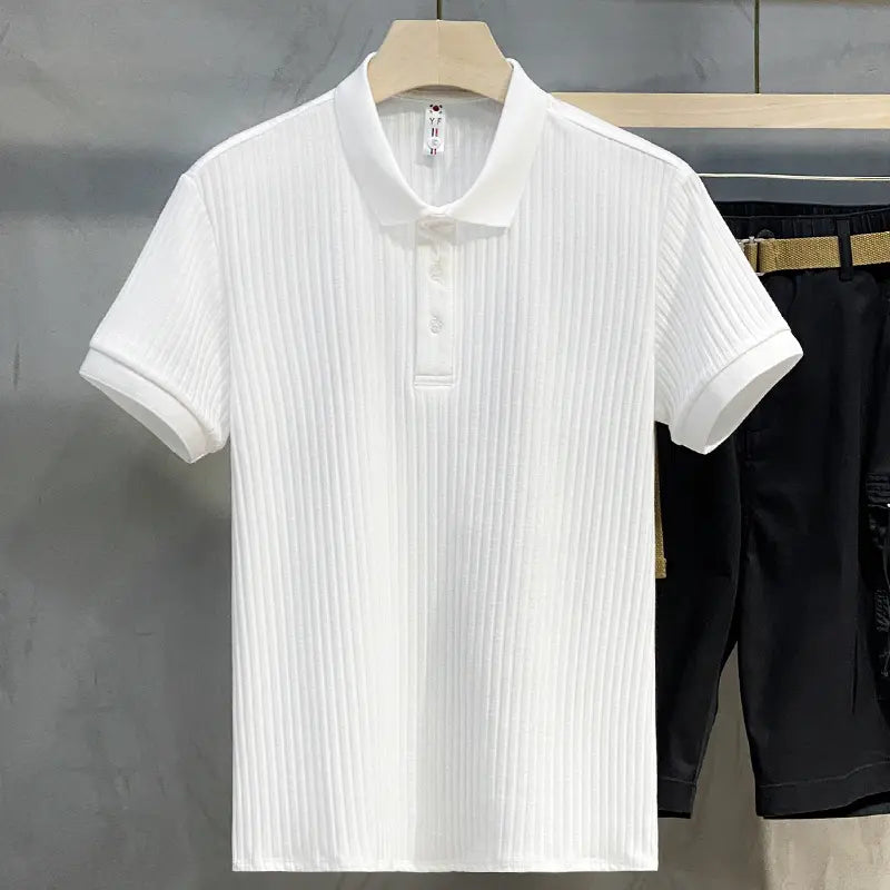Men's High-End Polo Shirt - Summer Short Sleeve Stylish Lapel Tee LHC
