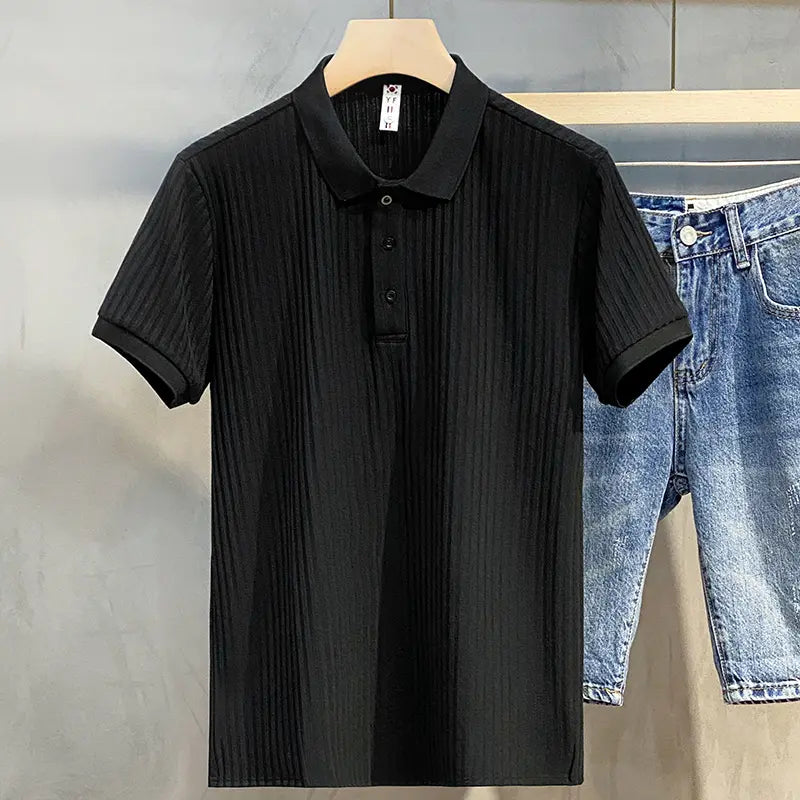 Men's High-End Polo Shirt - Summer Short Sleeve Stylish Lapel Tee LHC