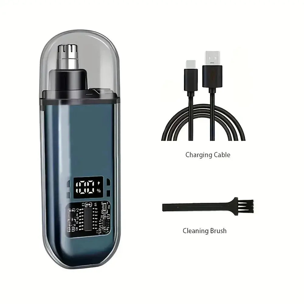 Suitable for men, USB charging nose and ear hair trimmer portable electric nose hair clipper, mini compact design, quick chargin LHC