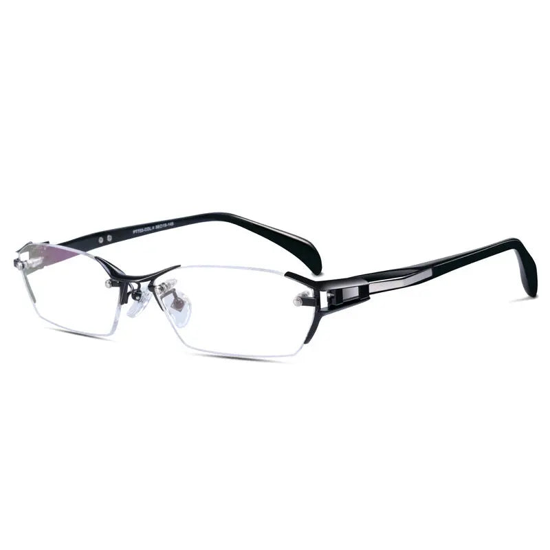Glasses Frame Rimless Pure Titanium Glasses Frame Women LHC