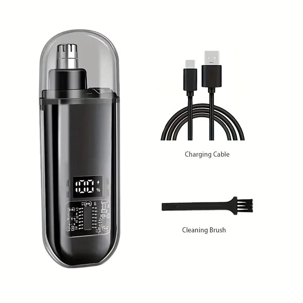 Suitable for men, USB charging nose and ear hair trimmer portable electric nose hair clipper, mini compact design, quick chargin LHC