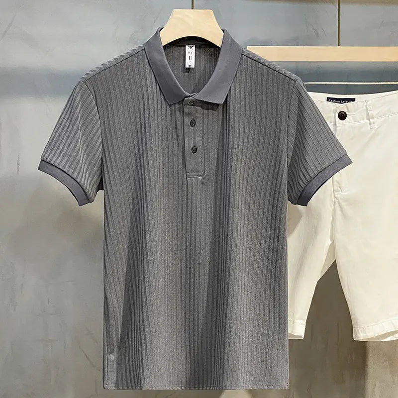 Men's High-End Polo Shirt - Summer Short Sleeve Stylish Lapel Tee LHC